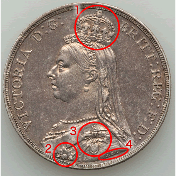 大英帝国　ヴィクトリア女王　ハーフクラウン銀貨　１８８７